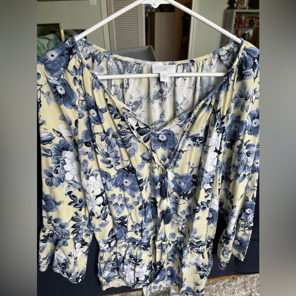J Jill Medium Floral Blouse